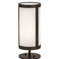 Meyda Lighting Cartier 12" Wrought Iron Table Lamp With White Fabric Shade