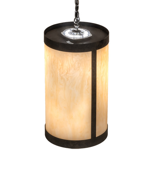 Meyda Lighting Cartier 14" 4-Light Golden Bronze Pendant Light With Beige Sahara Taupe Idalight Shade
