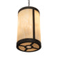 Meyda Lighting Cartier 14" 4-Light Golden Bronze Pendant Light With Beige Sahara Taupe Idalight Shade