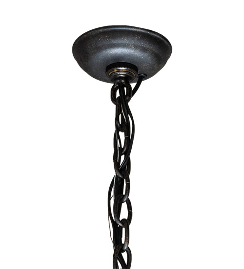 Meyda Lighting Cartier 14" 4-Light Golden Bronze Pendant Light With Beige Sahara Taupe Idalight Shade