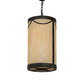 Meyda Lighting Cartier 16" 5-Light Golden Bronze Pendant Light With Beige Sahara Taupe Idalight Shade