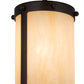 Meyda Lighting Cartier 18" 3-Light Mahogany Bronze Cascading Chandelier With Sahara Taupe Idalight Shade Glass