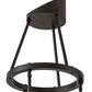 Meyda Lighting Cartier 18" 3-Light Solar Black Cascading Chandelier With Clear Seeded Shade Glass