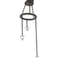 Meyda Lighting Cartier 18" 3-Light Solar Black Cascading Chandelier With Clear Seeded Shade Glass
