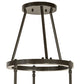 Meyda Lighting Cartier 20" 3-Light Timeless Bronze Cascading Chandelier With Silver Mica Shade Glass