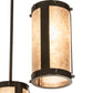 Meyda Lighting Cartier 20" 3-Light Timeless Bronze Cascading Chandelier With Silver Mica Shade Glass