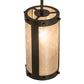 Meyda Lighting Cartier 20" 3-Light Timeless Bronze Cascading Chandelier With Silver Mica Shade Glass