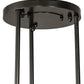 Meyda Lighting Cartier 233898 24" 6-Light Timeless Bronze Cascading Chandelier With Silver Mica Shade Glass