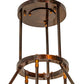 Meyda Lighting Cartier 24" 6-Light Dark Burnished Transparent Copper Cascading Chandelier With Amber Mica Shade Glass