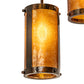 Meyda Lighting Cartier 24" 6-Light Dark Burnished Transparent Copper Cascading Chandelier With Amber Mica Shade Glass