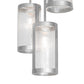 Meyda Lighting Cartier 24" 6-Light Nickel Cascading Chandelier With Clear Rainfall Idalight Shade