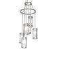 Meyda Lighting Cartier 24" 6-Light Nickel Cascading Chandelier With Clear Rainfall Idalight Shade