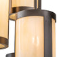 Meyda Lighting Cartier 24" 6-Light Oil Rubbed Bronze Cascading Chandelier With Creme Carrara Idalight Shade