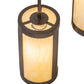 Meyda Lighting Cartier 24" 6-Light Oil Rubbed Bronze Cascading Chandelier With Creme Carrara Idalight Shade