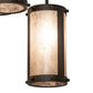 Meyda Lighting Cartier 24" 6-Light Oil Rubbed Bronze Cascading Chandelier With Silver Mica Shade Glass
