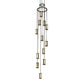 Meyda Lighting Cartier 30" 12-Light Mahogany Bronze Cascading Chandelier With Beige Botticino Idalight Shade
