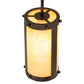 Meyda Lighting Cartier 30" 12-Light Mahogany Bronze Cascading Chandelier With Beige Botticino Idalight Shade