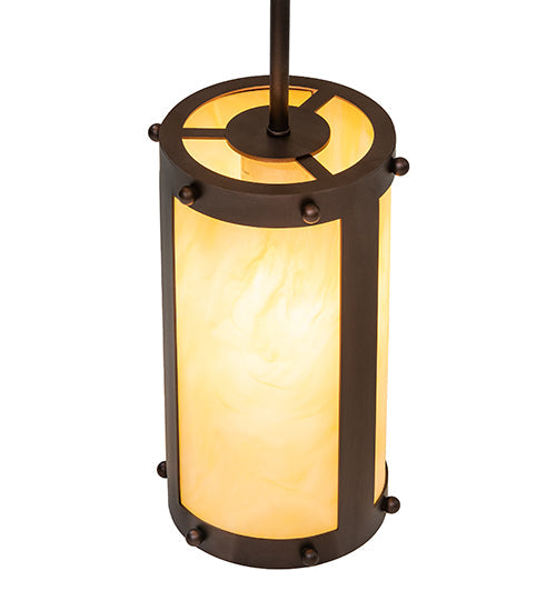 Meyda Lighting Cartier 30" 12-Light Mahogany Bronze Cascading Chandelier With Beige Botticino Idalight Shade