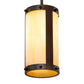 Meyda Lighting Cartier 30" 12-Light Mahogany Bronze Cascading Chandelier With Beige Botticino Idalight Shade