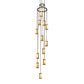 Meyda Lighting Cartier 30" 12-Light Mahogany Bronze Cascading Chandelier With Beige Botticino Idalight Shade