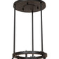 Meyda Lighting Cartier 30" 9-Light Blackwash Cascading Chandelier With Amber Mica Shade Glass