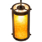 Meyda Lighting Cartier 30" 9-Light Blackwash Cascading Chandelier With Amber Mica Shade Glass