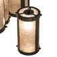 Meyda Lighting Cartier 30" 9-Light Oil Rubbed Bronze Cascading Chandelier With Silver Mica Shade Glass