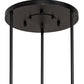 Meyda Lighting Cartier 30" 9-Light Solar Black Cascading Chandelier With Clear Seeded Shade Glass