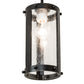 Meyda Lighting Cartier 30" 9-Light Solar Black Cascading Chandelier With Clear Seeded Shade Glass