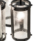 Meyda Lighting Cartier 30" 9-Light Solar Black Cascading Chandelier With Clear Seeded Shade Glass