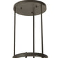 Meyda Lighting Cartier 30" 9-Light Timeless Bronze Cascading Chandelier With Amber Mica Shade Glass
