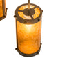 Meyda Lighting Cartier 30" 9-Light Timeless Bronze Cascading Chandelier With Amber Mica Shade Glass