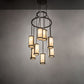 Meyda Lighting Cartier 30" 9-Light Timeless Bronze Chandelier With Beige Sahara Taupe Idalight Shade