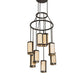 Meyda Lighting Cartier 30" 9-Light Timeless Bronze Chandelier With Beige Sahara Taupe Idalight Shade