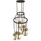 Meyda Lighting Cartier 30" 9-Light Timeless Bronze Chandelier With Beige Sahara Taupe Idalight Shade