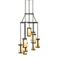 Meyda Lighting Cartier 30" 9-Light Timeless Bronze Chandelier With Beige Sahara Taupe Idalight Shade