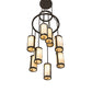 Meyda Lighting Cartier 30" 9-Light Timeless Bronze Chandelier With Beige Sahara Taupe Idalight Shade
