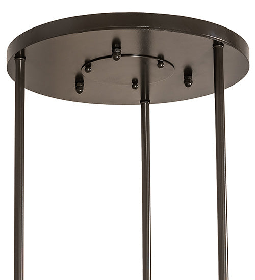 Meyda Lighting Cartier 30" 9-Light Timeless Bronze Chandelier With Beige Sahara Taupe Idalight Shade