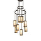 Meyda Lighting Cartier 30" 9-Light Timeless Bronze Chandelier With Beige Sahara Taupe Idalight Shade