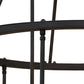 Meyda Lighting Cartier 31" 9-Light Textured Black Chandelier With Clear Rainstone Idalight Shade Glass