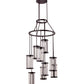 Meyda Lighting Cartier 31" 9-Light Textured Black Chandelier With Clear Rainstone Idalight Shade Glass