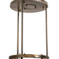 Meyda Lighting Cartier 35" 9-Light Antique Copper Cascading Chandelier With White Linen Shade