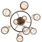 Meyda Lighting Cartier 35" 9-Light Antique Copper Cascading Chandelier With White Linen Shade