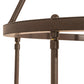Meyda Lighting Cartier 35" 9-Light Cafe Noir Cascading Chandelier With Silver Mica Shade Glass
