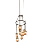 Meyda Lighting Cartier 35" 9-Light Cafe Noir Cascading Chandelier With Silver Mica Shade Glass