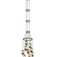 Meyda Lighting Cartier 35" 9-Light Mahogany Bronze Chandelier With Silver Mica Shade Glass