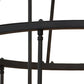 Meyda Lighting Cartier 35" 9-Light Mahogany Bronze Chandelier With Silver Mica Shade Glass