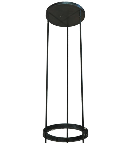 Meyda Lighting Cartier 35" 9-Light Mahogany Bronze Chandelier With Silver Mica Shade Glass