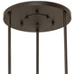 Meyda Lighting Cartier 35" 9-Light Oil Rubbed Bronze Cascading Chandelier With Creme Carrara Idalight Shade
