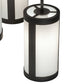 Meyda Lighting Cartier 35" 9-Light Wrought Iron Cascading Chandelier With White & Clear Shade
